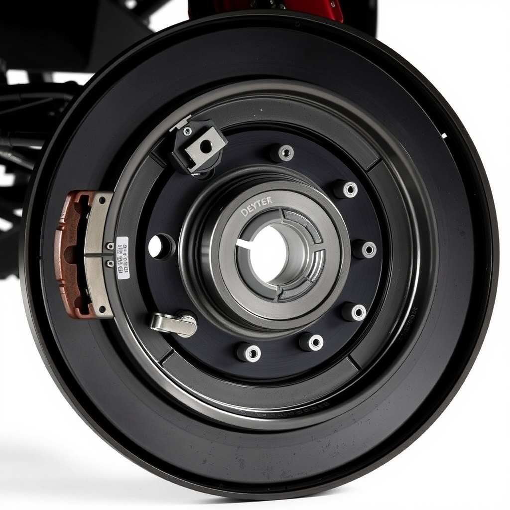 <clean photorealistic photo of a Dexter 10-72 brake drum removed